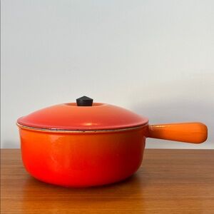 Vintage LE CREUSET French Cookware Flame w/ Lid